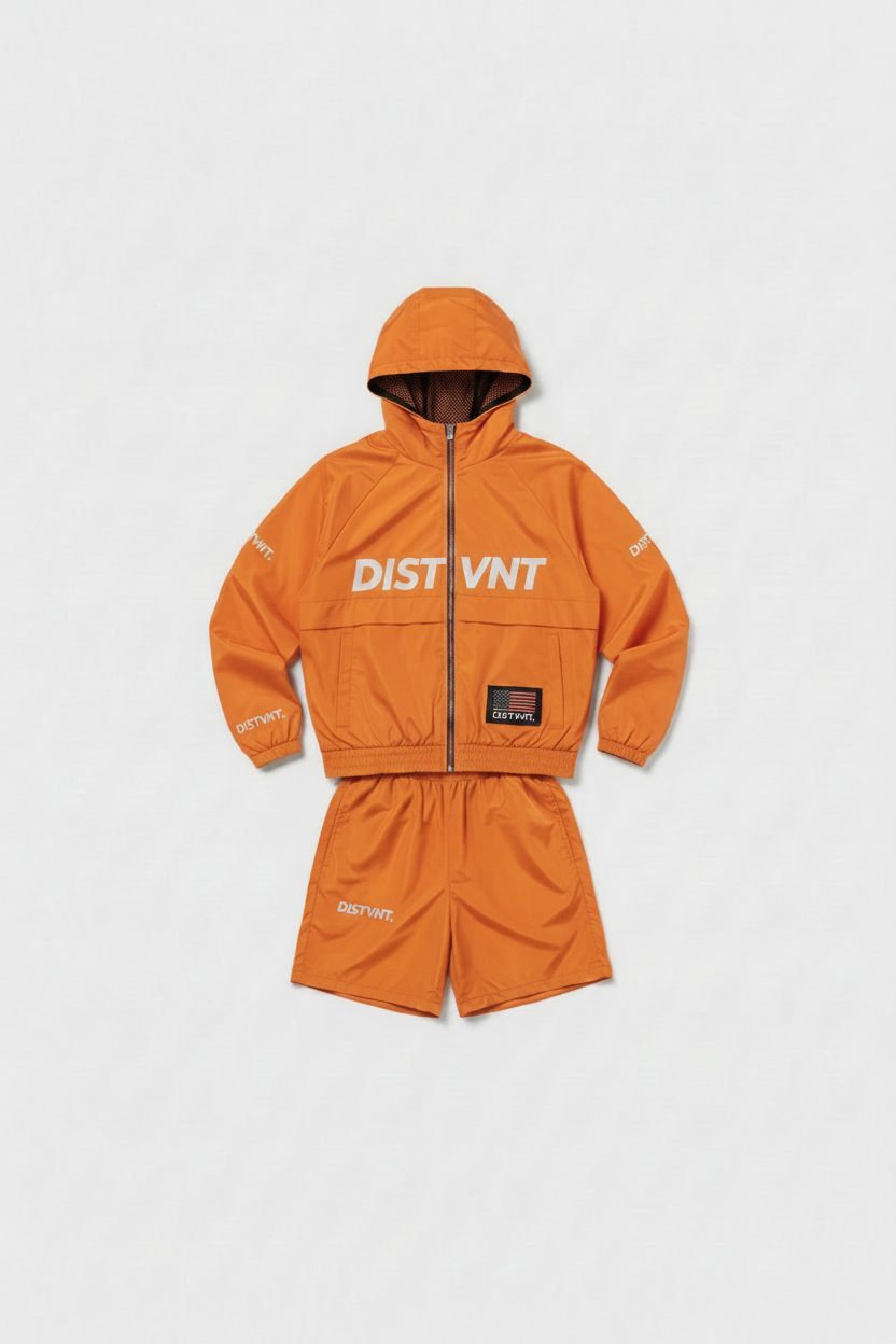 WINDBREAKER HOODIE SHORT SET