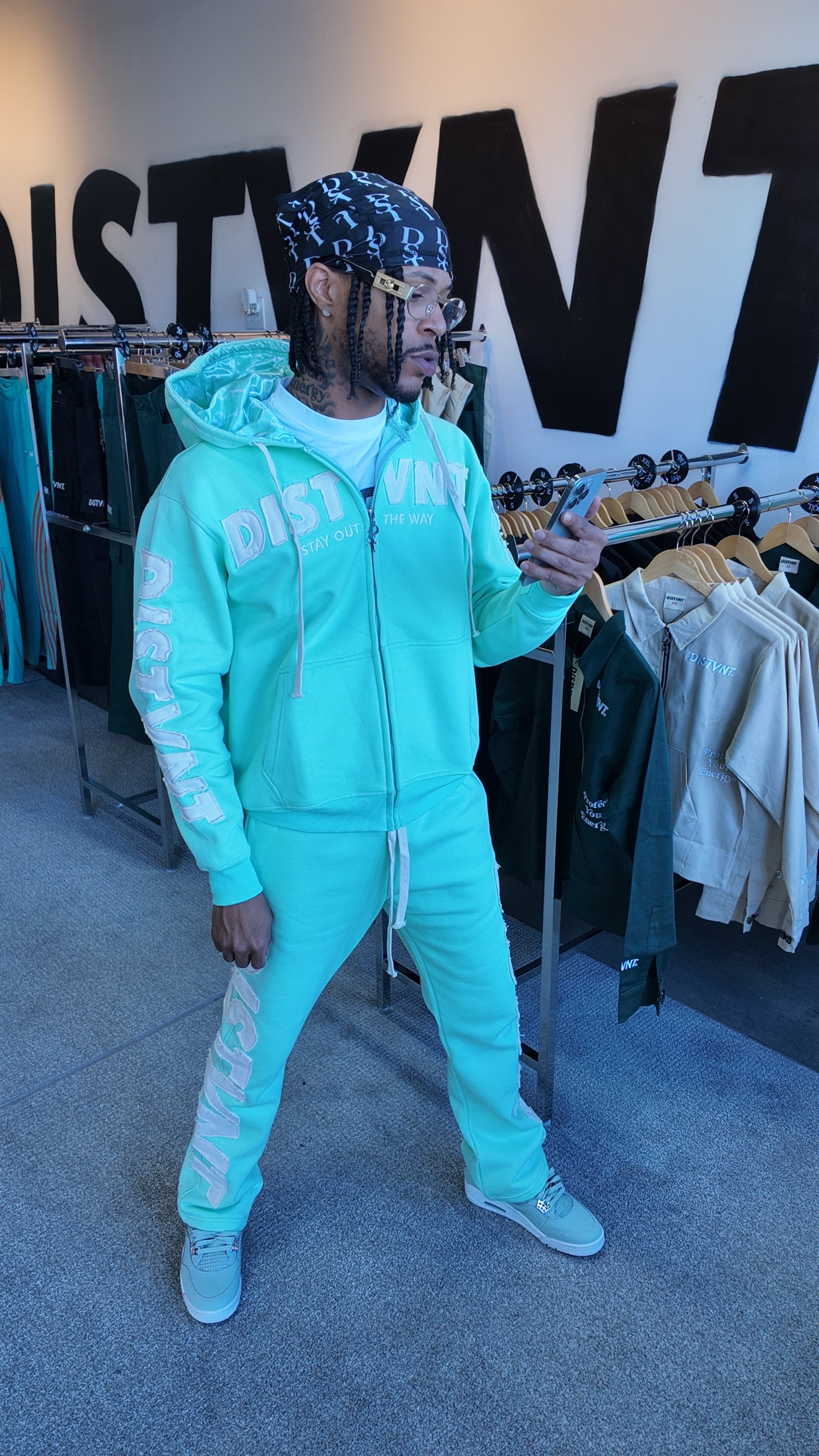 Distressed Zip Hoodie