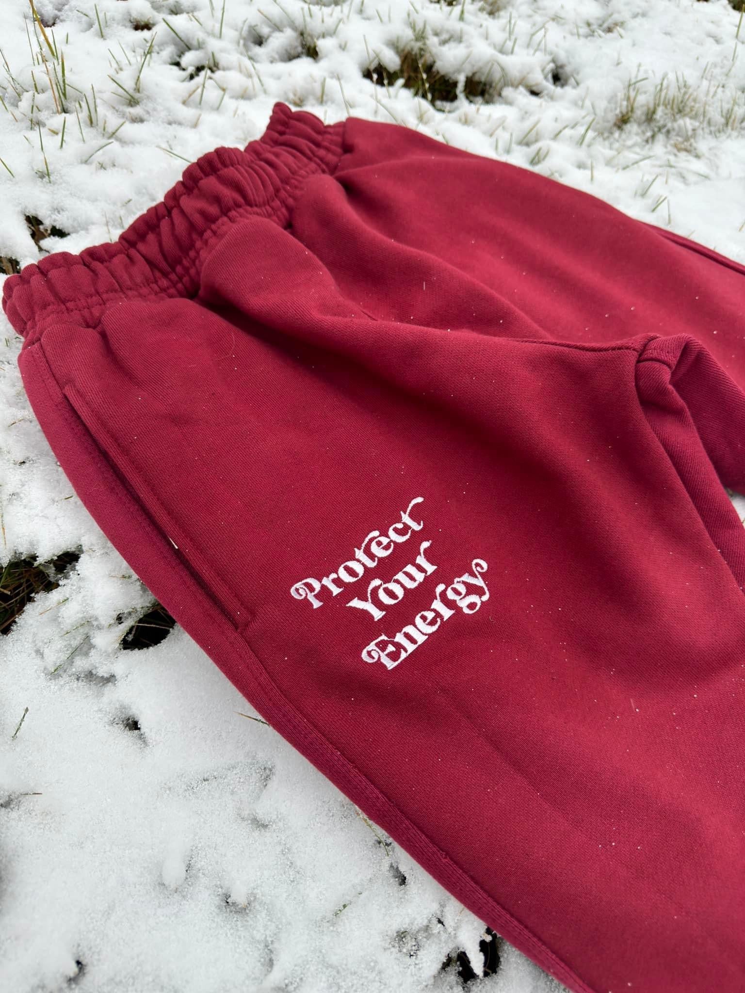 HEAVYWEIGHT Stacked Sweatpants (Maroon)(Slim Fit)