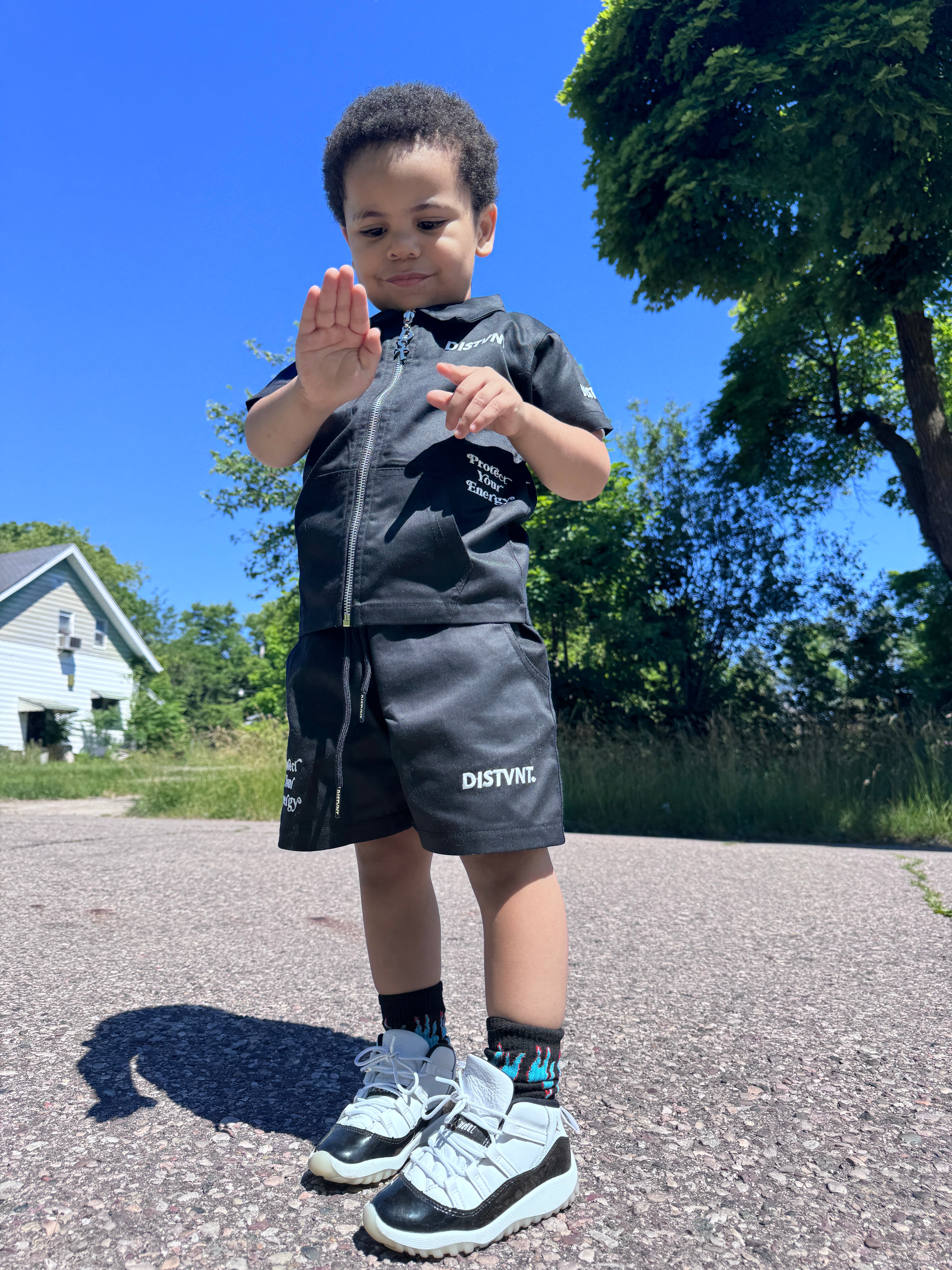 Kids Zip-Up Work Shirt