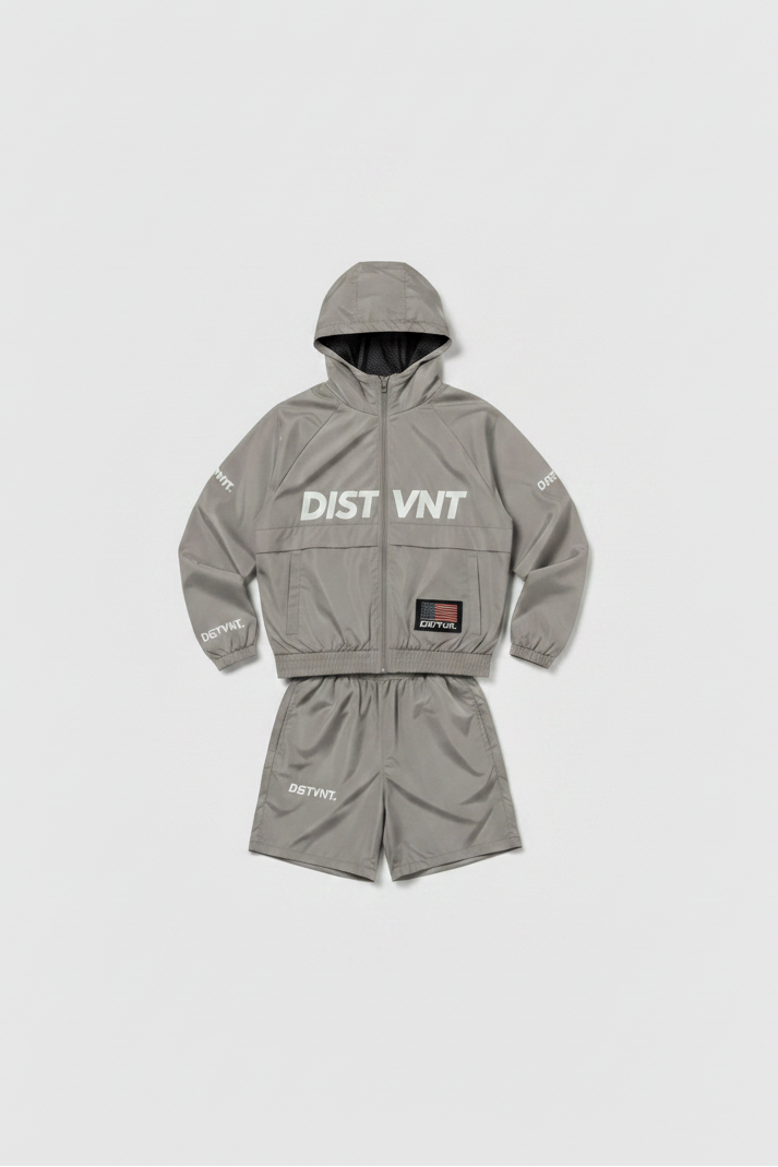 WINDBREAKER HOODIE SHORT SET