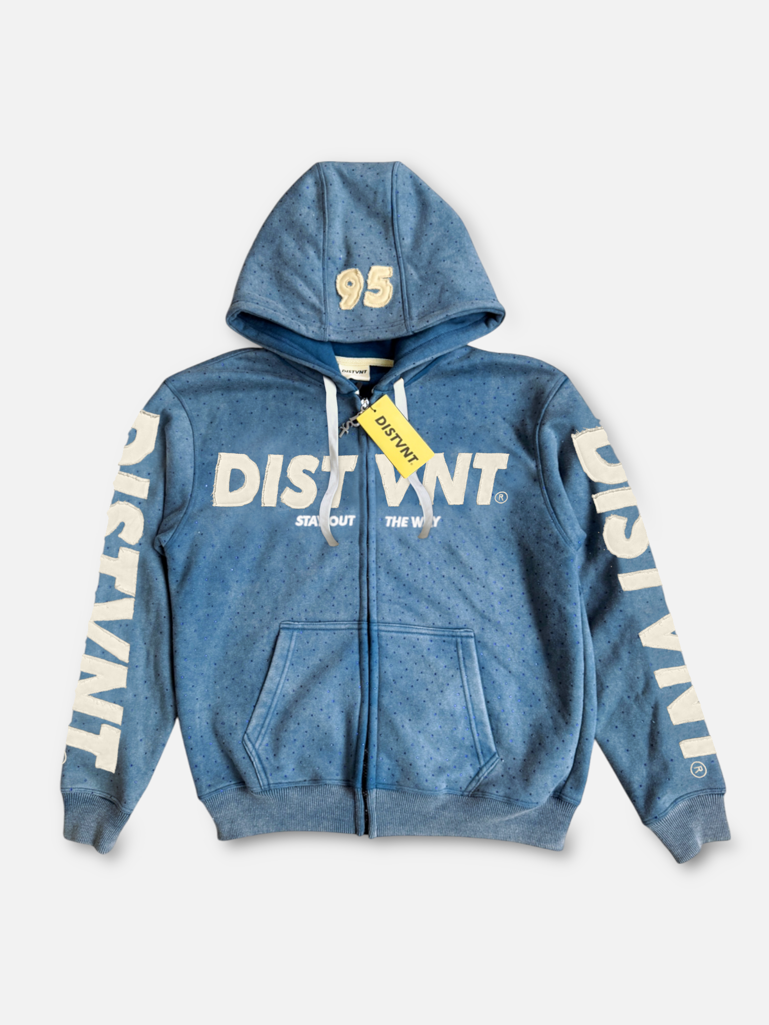 Distressed Zip Hoodie