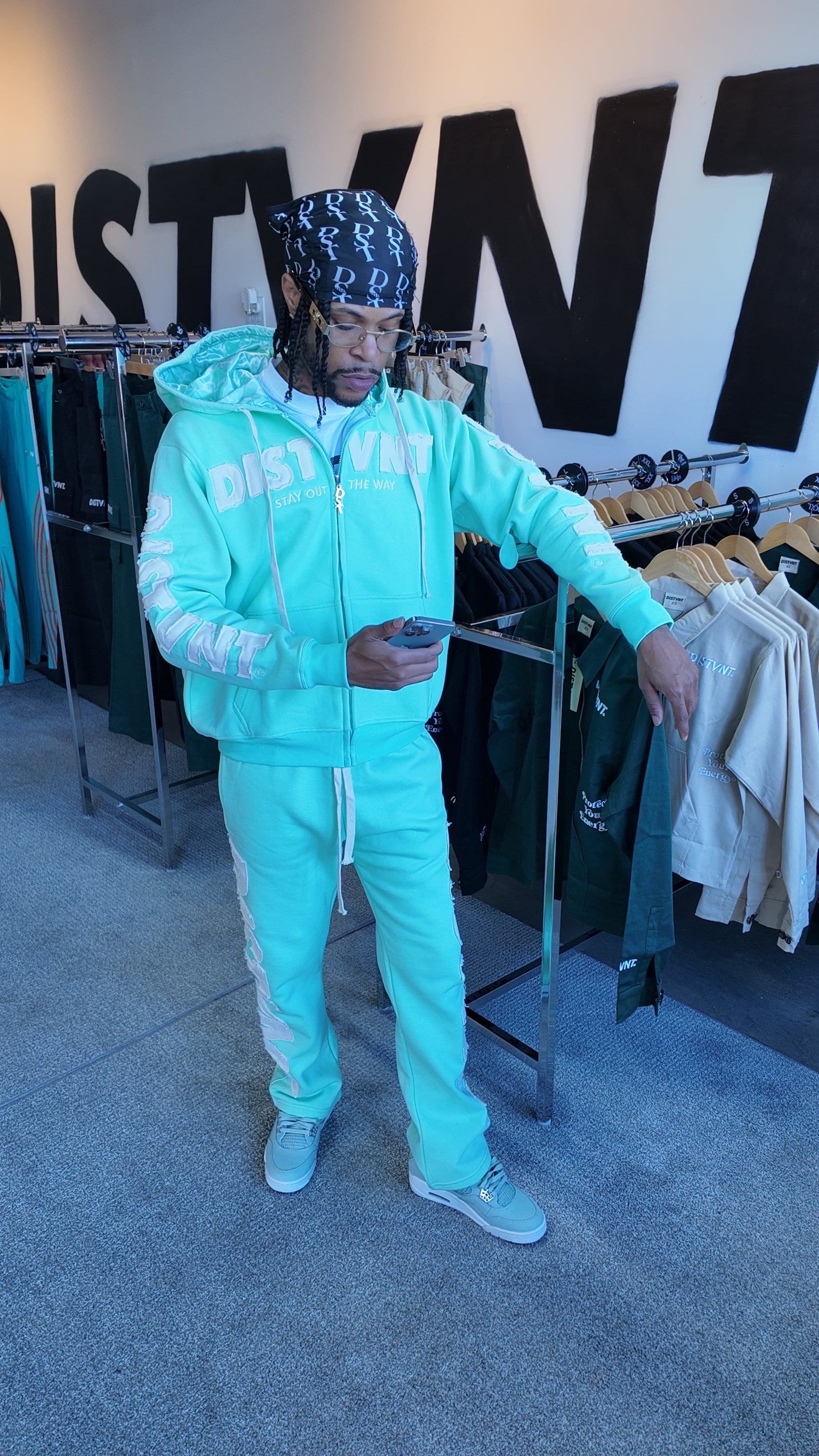 Distressed Zip Hoodie