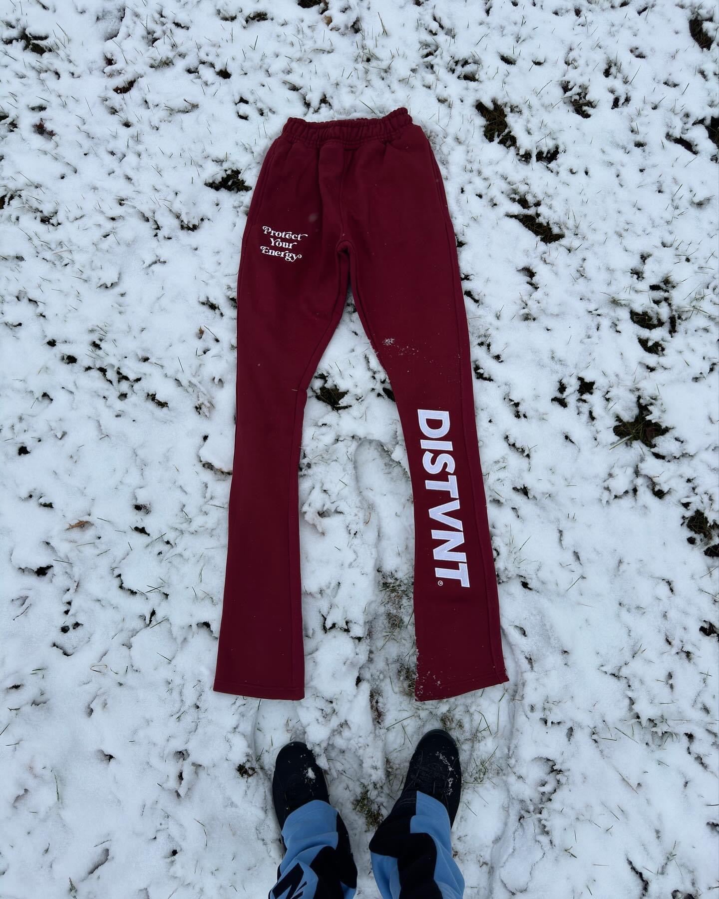 HEAVYWEIGHT Stacked Sweatpants (Maroon)(Slim Fit)