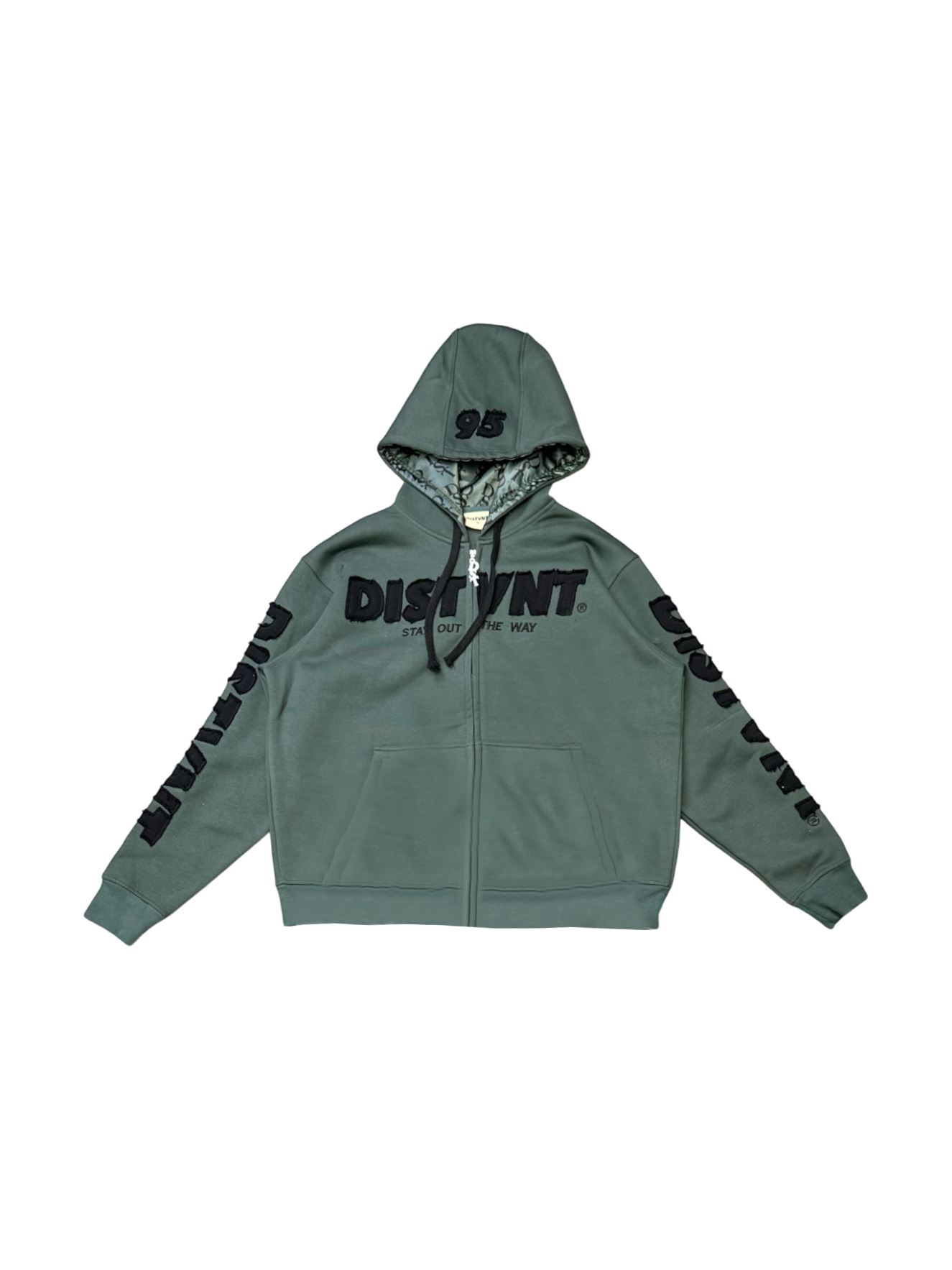 Distressed Zip Hoodie