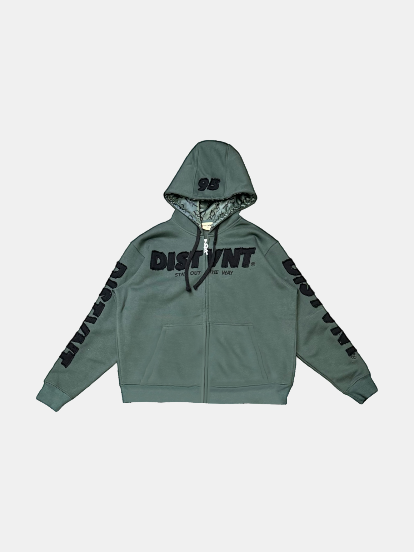 Distressed Zip Hoodie