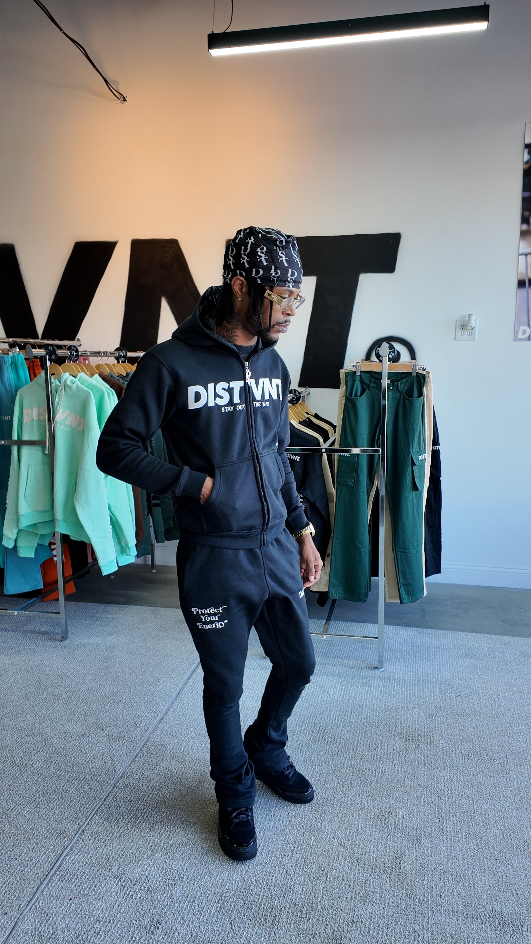 Black Stacked Sweatpants