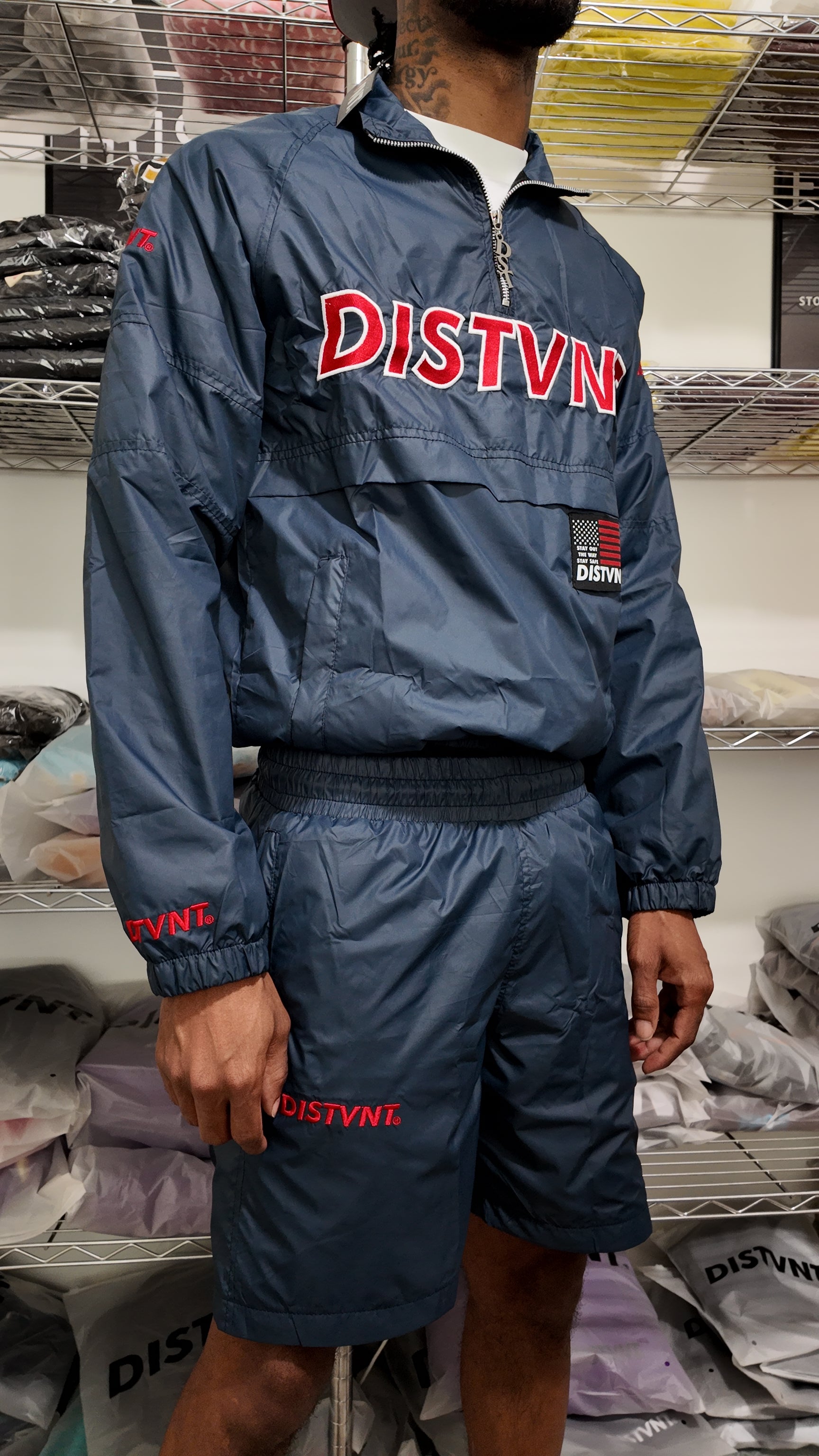 【2点セット】NAVAL DUNGAREE SHORT JACKET 48 QUARTER-ZIP WINDBREAKER SHORT SET