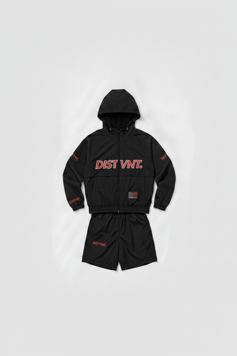 Windbreaker Hoodie Short Set | Premium Streetwear Matching Set