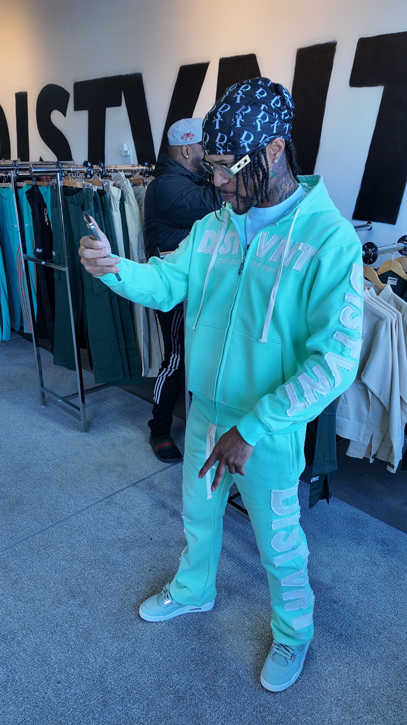 Distressed Zip Hoodie