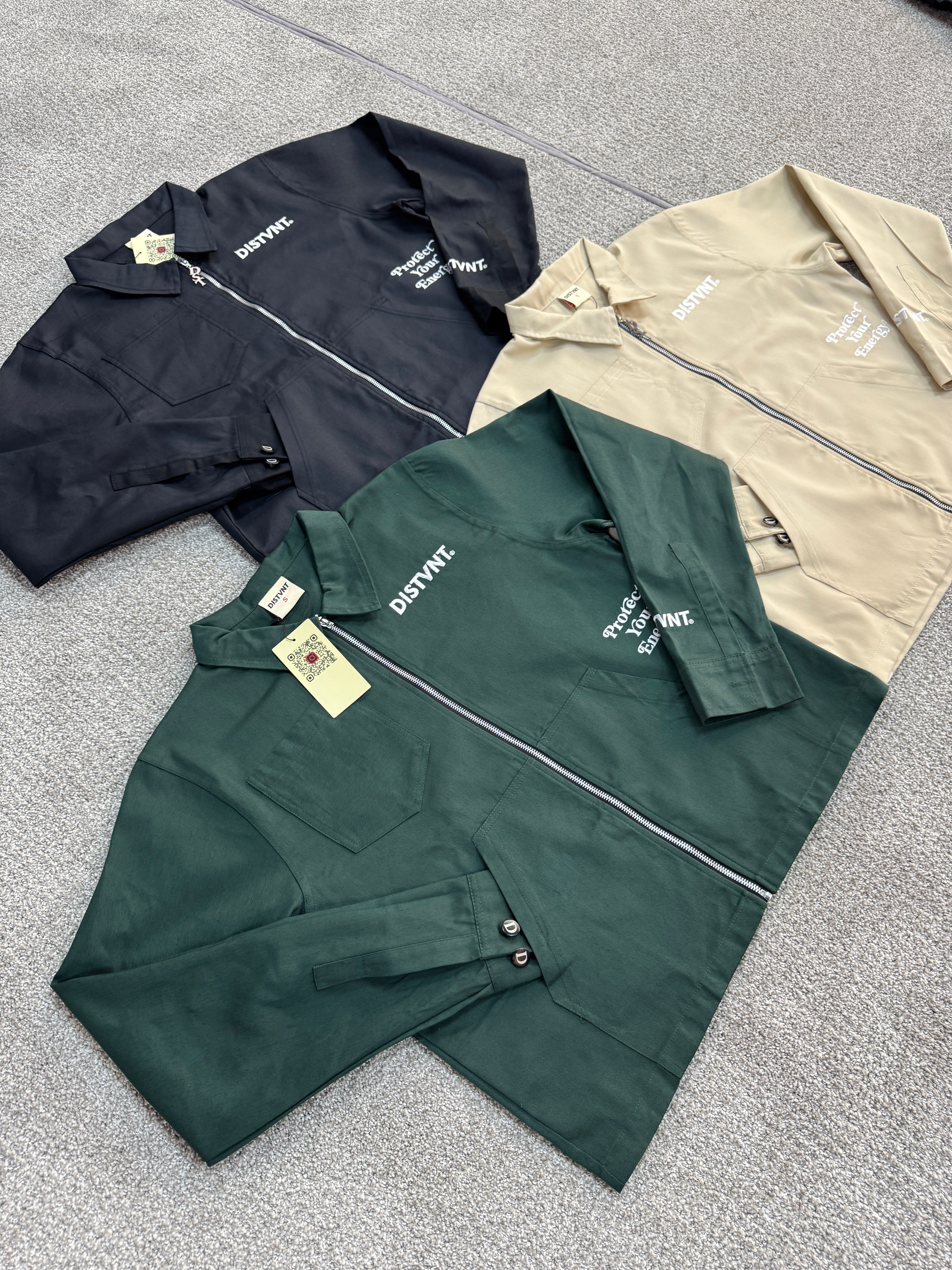 Zip-Up Work Long Sleeve Shirt