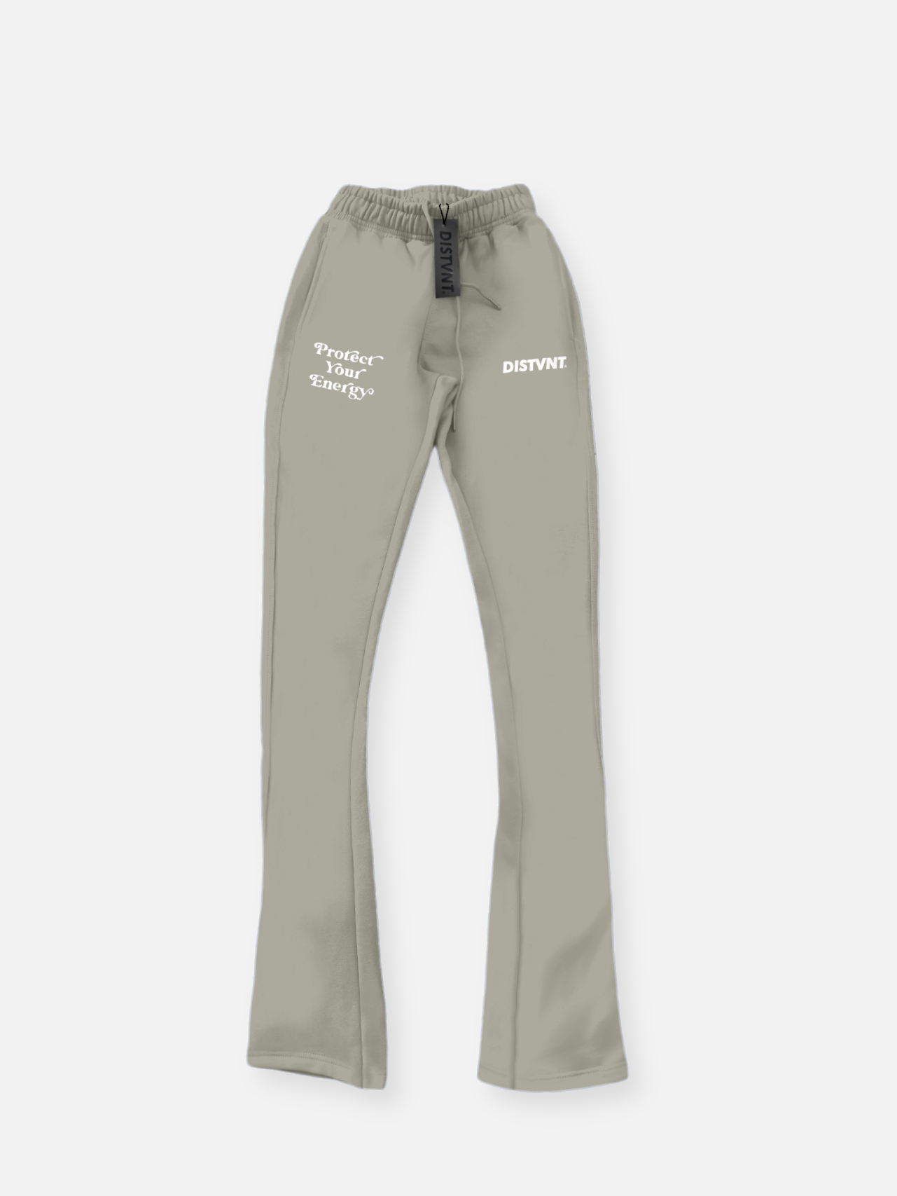 Stone Grey Stacked Sweatpants