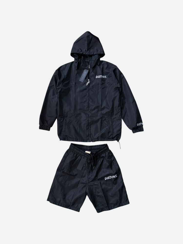 SIMPLE WINDBREAKER SHORT SET